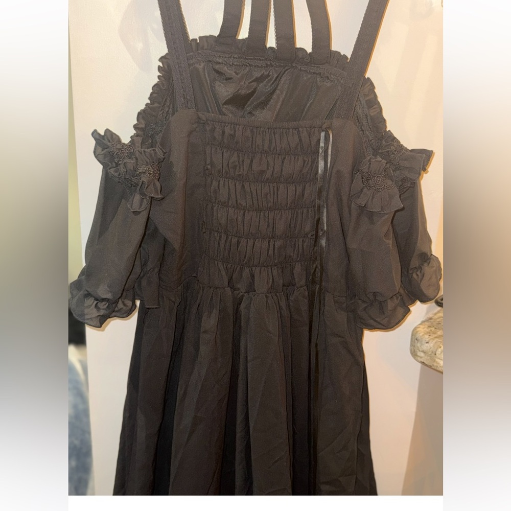Vintage Style Lolita Halloween Gothic Elegant caged choker corset style dress S - Picture 12 of 15